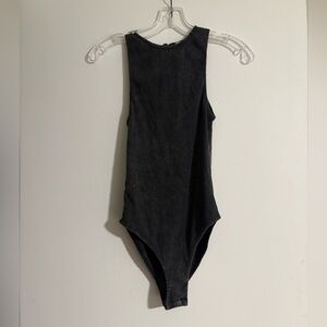 Free People Dark Grey Bodysuit
